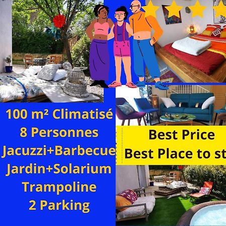 Вилла Cool Mediterranean Life 8 People Jacuzzi Barbecue Gametrampoline 2 Parking Безье Экстерьер фото